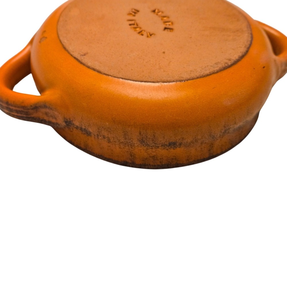Vintage Terracotta Tapas Cazuela Baking Dish Made in Italy Rustic w Handles - Picture 3 of 7